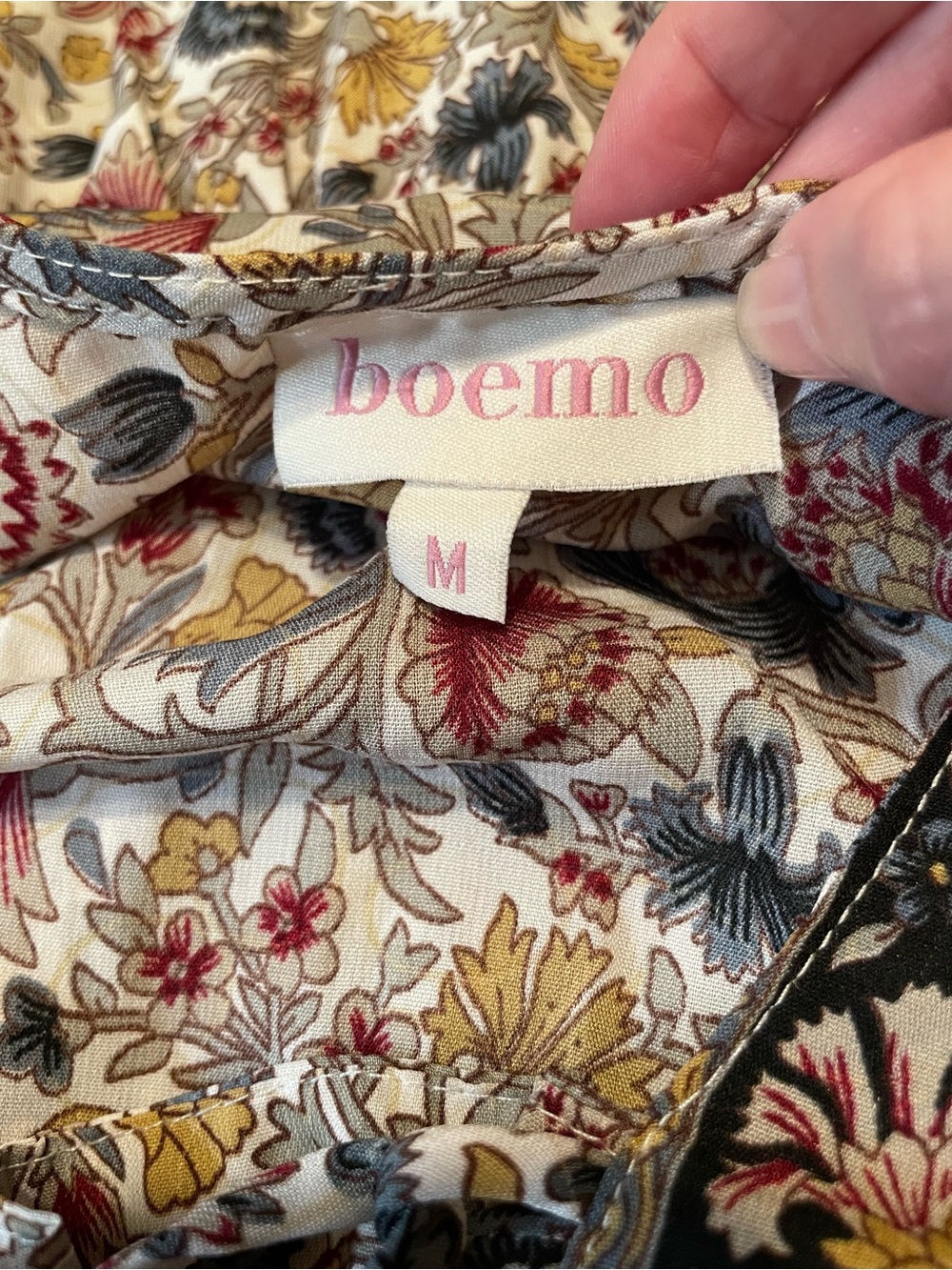 Anthropologie Boemo Boho Floral Maxi Dress Size M Western Prairie Renaissance - Picture 7 of 10